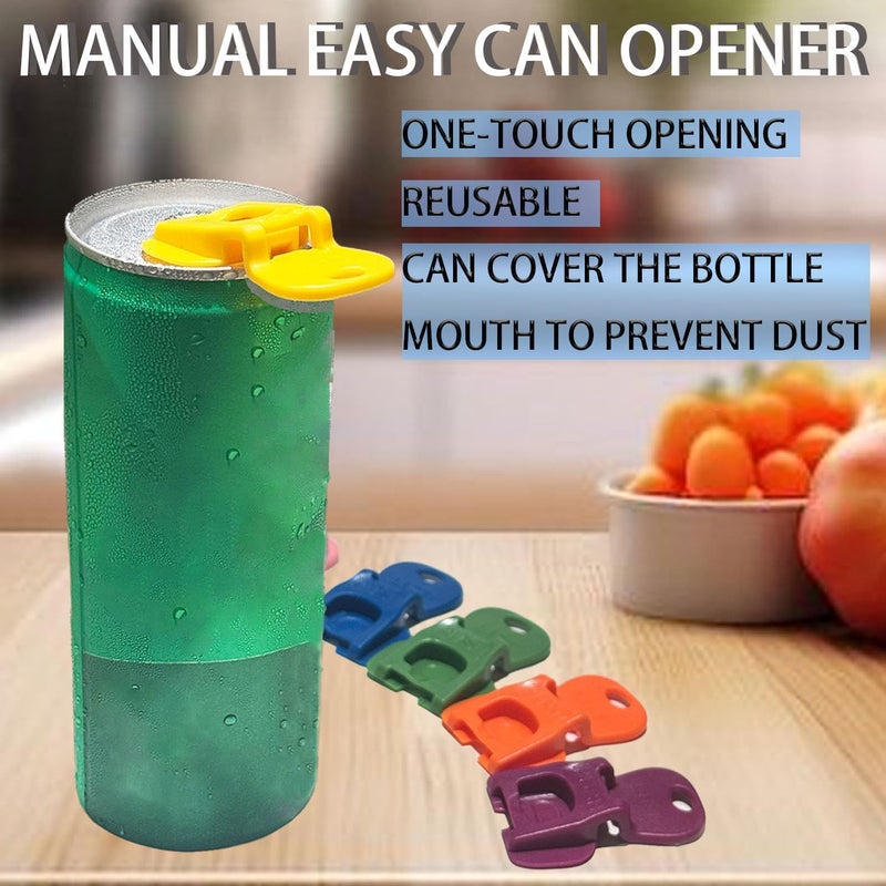 BOVVSKY 12PCS Easy Tab Opener & Drink Protector, Complete Cover Easy Tab Opener, Soda Can Opener Tool, Colorful Drink Can Protector Cap for Soda, for Coke, Beer, Soda, Aluminum Beverage - Image 2
